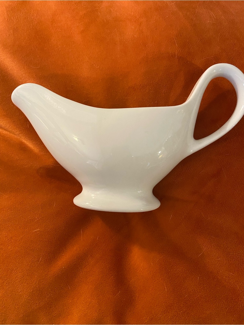 Vintage White Ceramic Gravy Boat